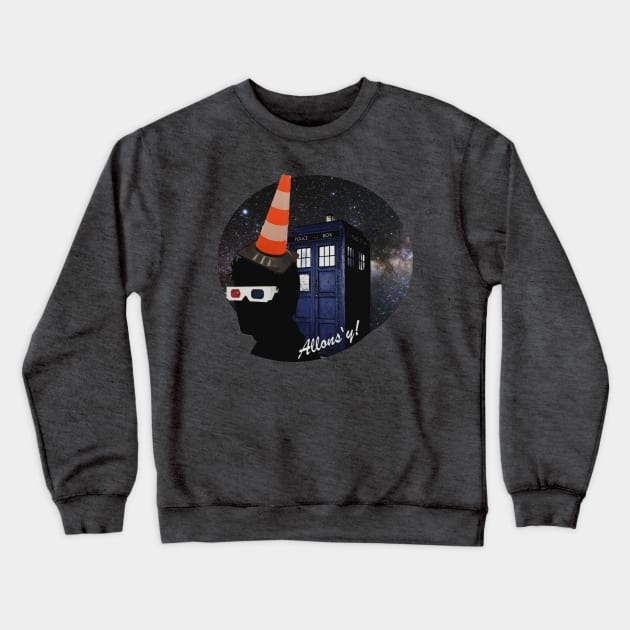 Tenth Doctor Skittle Road Crewneck Sweatshirt by VivianDeb89